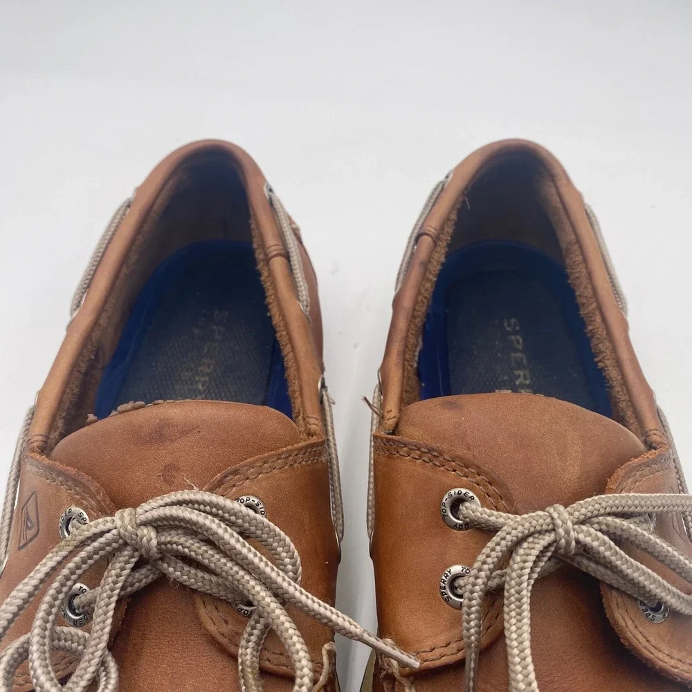 Sperry Top-Sider Billfish Boat Shoes Mens 10.5 M Tan Brown Leather Mesh Nautical